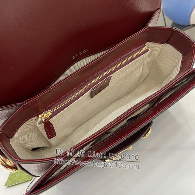 Gucci專櫃古馳最新款Horsebit 1955系列肩背包 jh2275型號：602204
